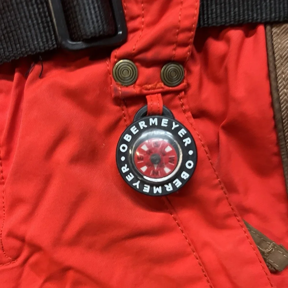Vintage Obermeyer Kids Size 3‎ Ski Suit Brown Red Insulated Warm Snowboard Ski